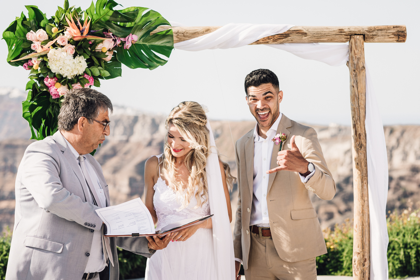 Wedding in Santorini Greece