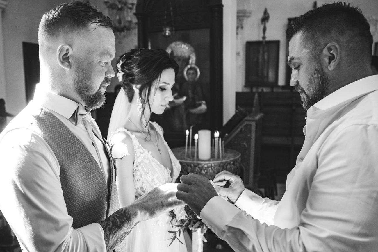 Church wedding traditions Santorini