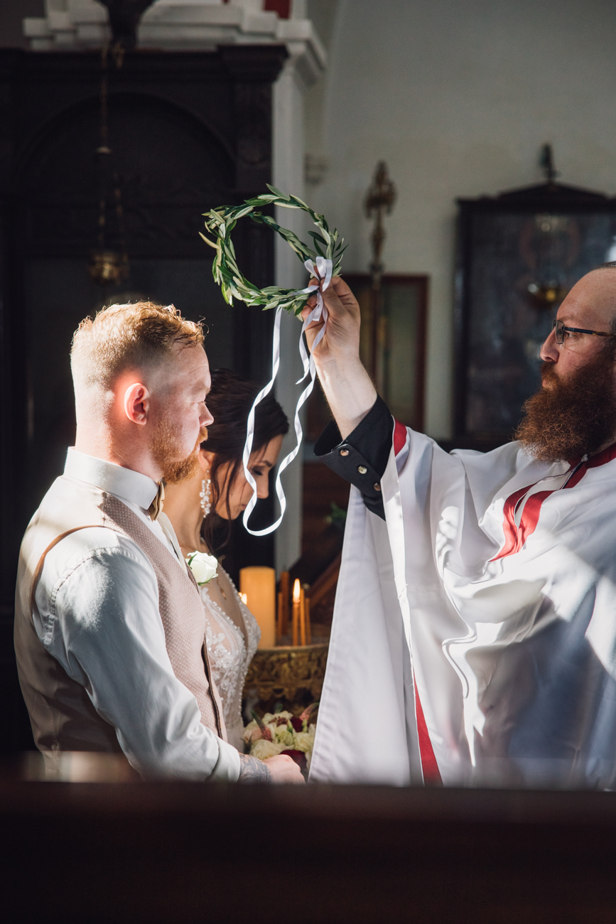 Orthodox wedding Santorini local photographer