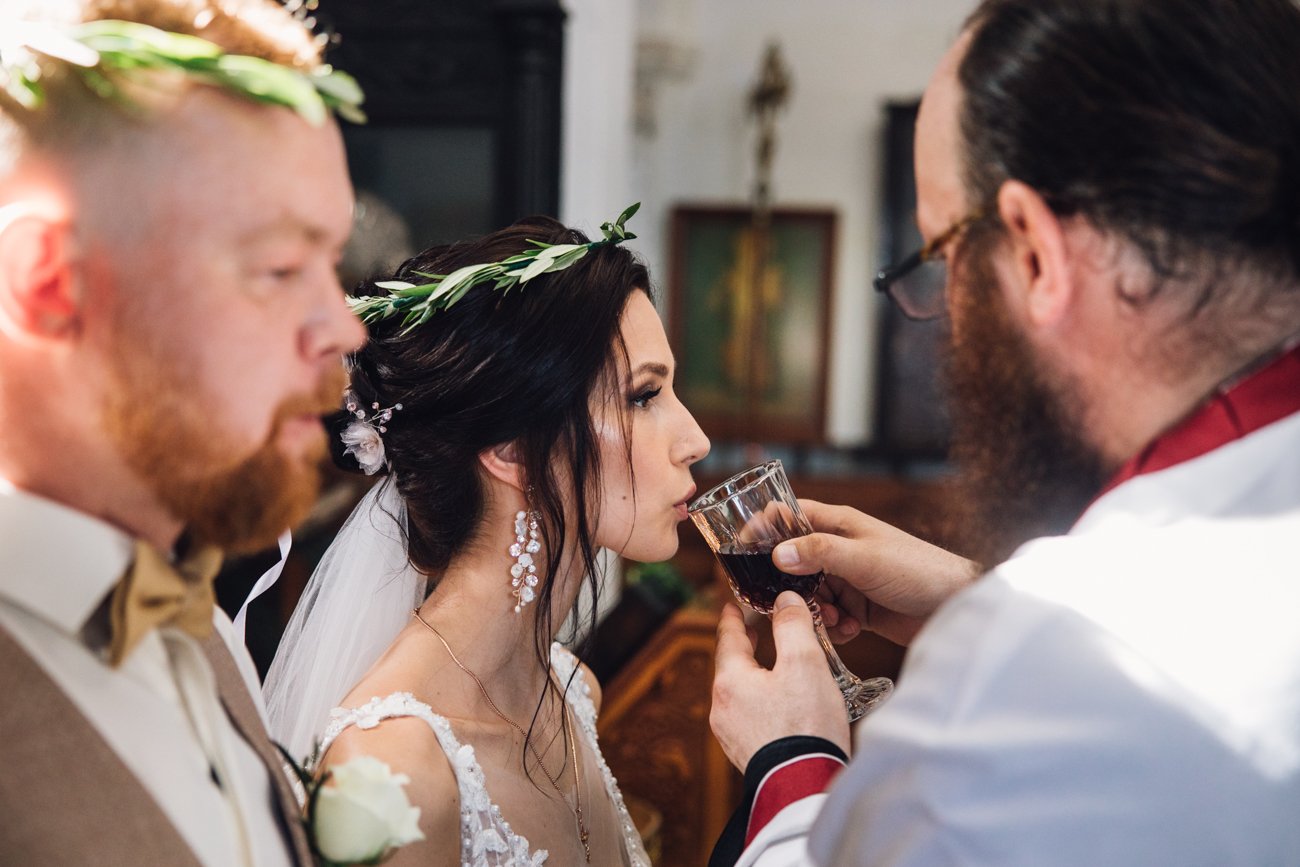 Orthodox wedding in Santorini