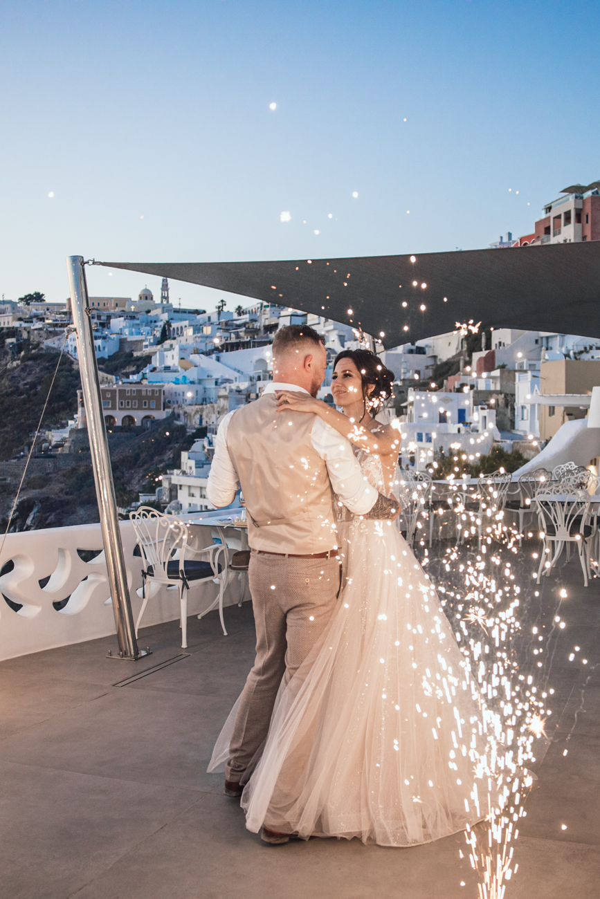 first dance santorini wedding