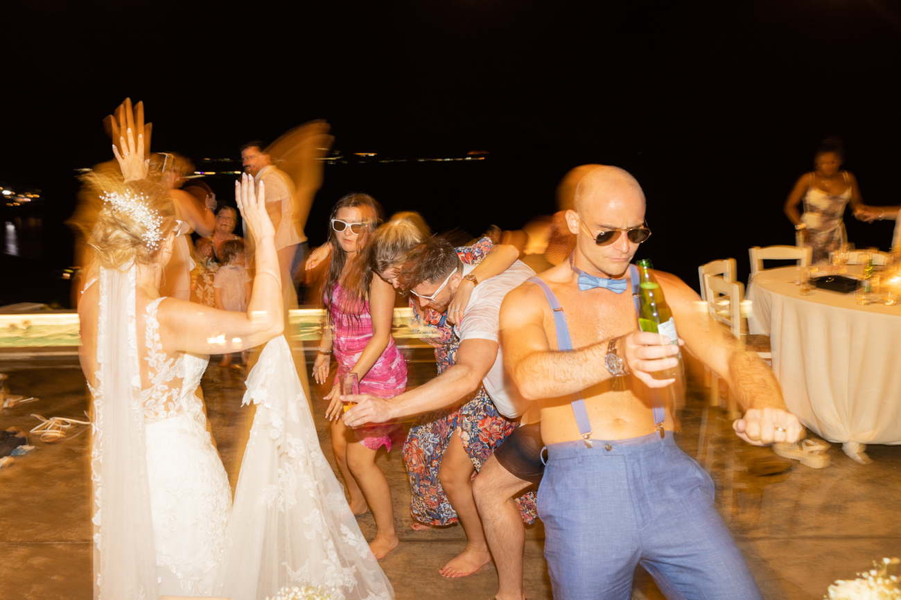 Wedding party in Ktima Lindos, dancing