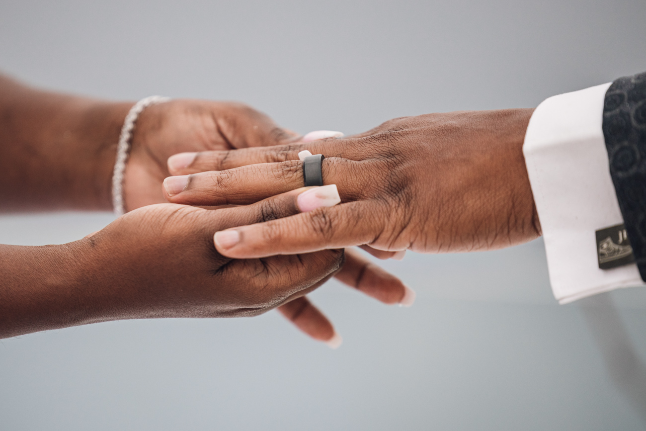 santorini elopement rings