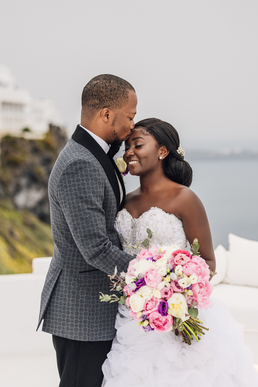 wedding photographer Santorini - elopement ceremony